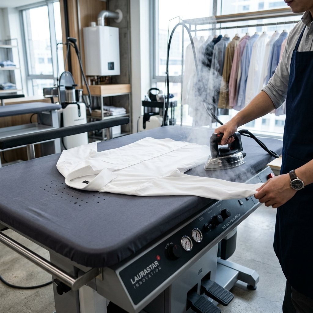 Steam pressed clean shirts delivery prep